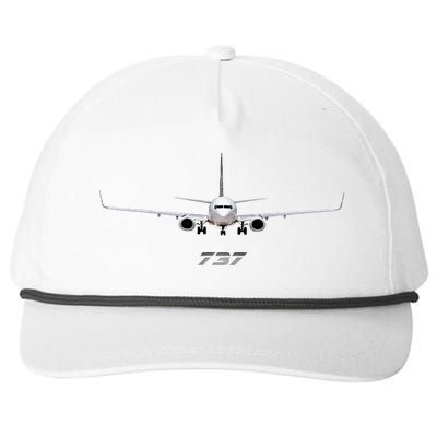 Airline Jet 737 Aircraft Passenger Aircraft Snapback Five-Panel Rope Hat