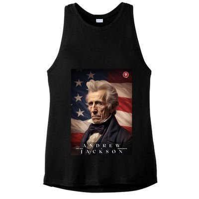 Andrew Jackson 7th President Of The United States Portrait Ladies PosiCharge Tri-Blend Wicking Tank