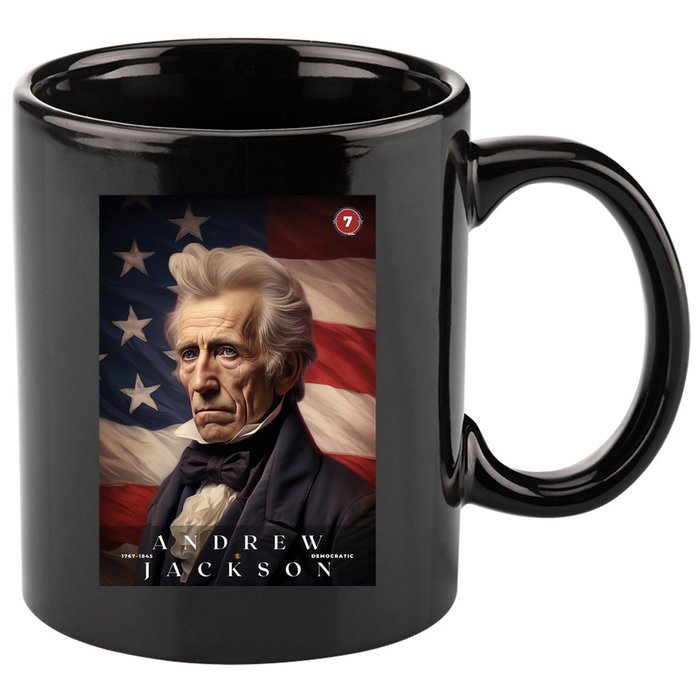Andrew Jackson 7th President Of The United States Portrait 11oz C Handle Ceramic Mug