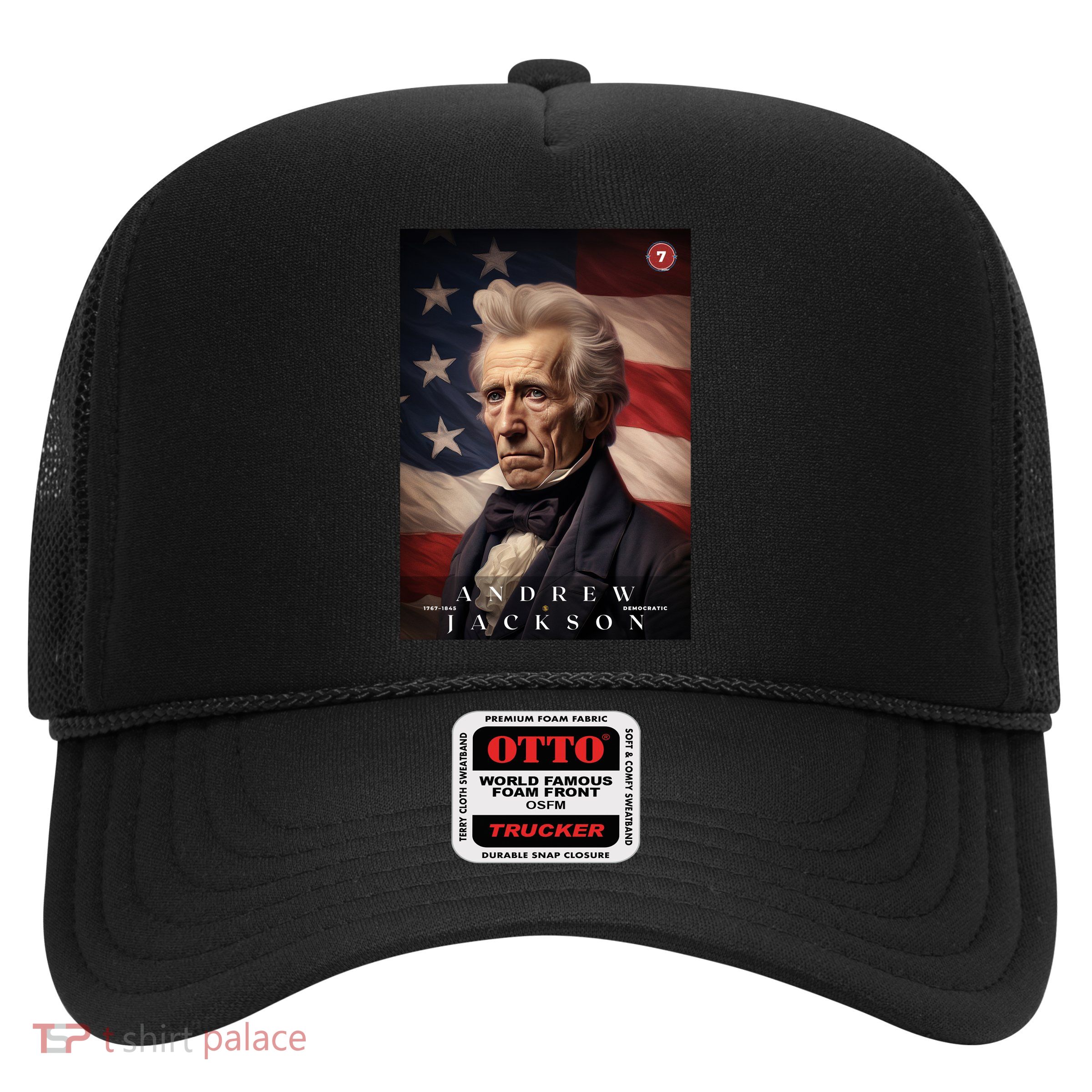 Andrew Jackson 7th President Of The United States Portrait Trucker Hat