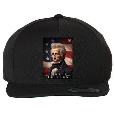 Andrew Jackson 7th President Of The United States Portrait Wool Snapback Cap
