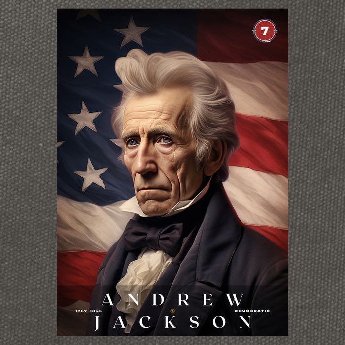 Andrew Jackson 7th President Of The United States Portrait Cotton Canvas Backpack
