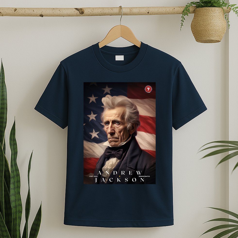 Andrew Jackson 7th President Of The United States Portrait T-Shirt