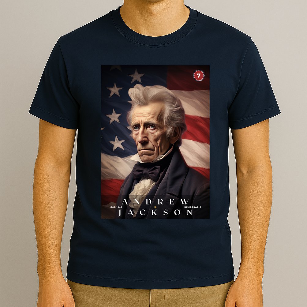 Andrew Jackson 7th President Of The United States Portrait T-Shirt
