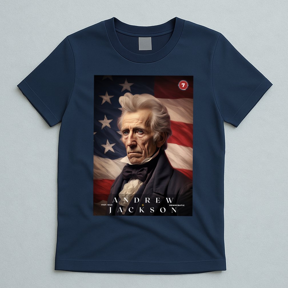 Andrew Jackson 7th President Of The United States Portrait T-Shirt