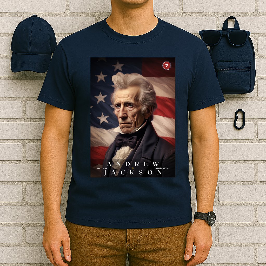 Andrew Jackson 7th President Of The United States Portrait T-Shirt