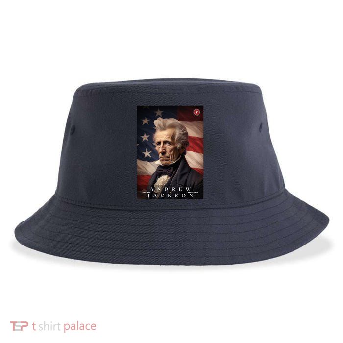 Andrew Jackson 7th President Of The United States Portrait Sustainable Bucket Hat