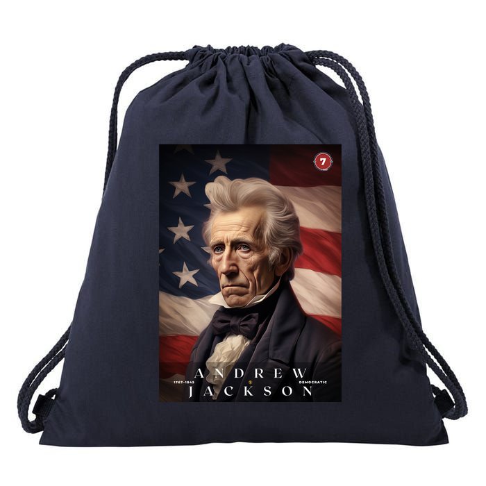 Andrew Jackson 7th President Of The United States Portrait Drawstring Bag