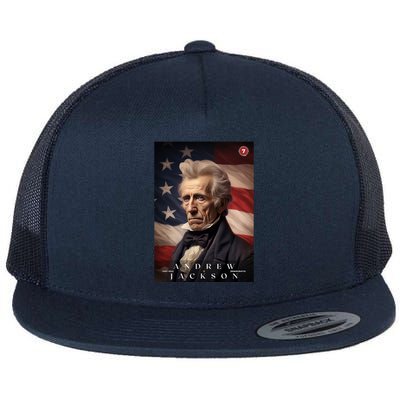 Andrew Jackson 7th President Of The United States Portrait Flatbill Hat