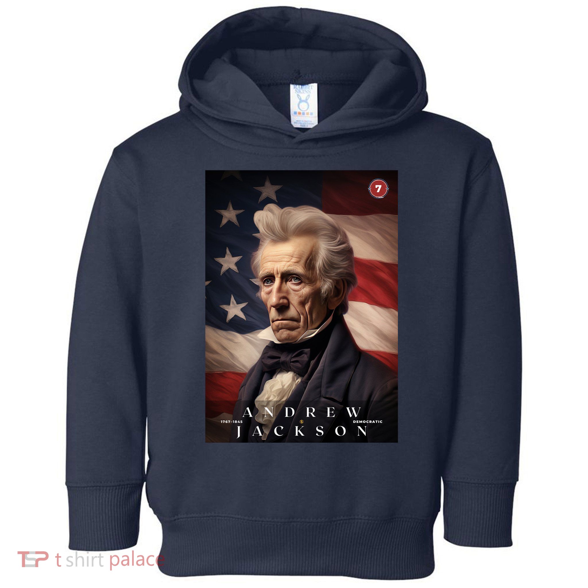 Andrew Jackson 7th President Of The United States Portrait Toddler Hoodie