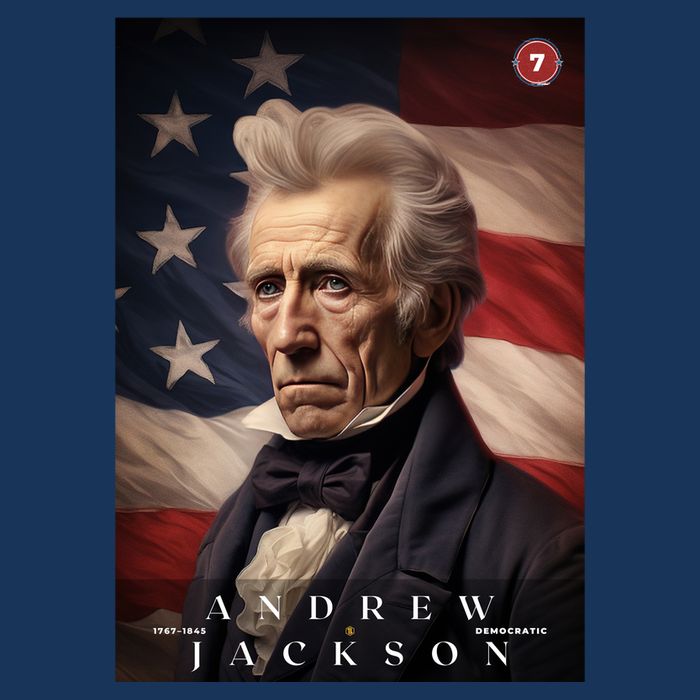 Andrew Jackson 7th President Of The United States Portrait Kids T-Shirt