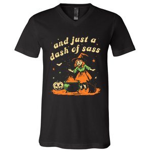 And Just A Dash Of Sass Baby Halloween Witch V-Neck T-Shirt