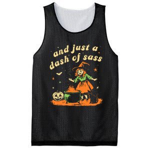 And Just A Dash Of Sass Baby Halloween Witch Mesh Reversible Basketball Jersey Tank