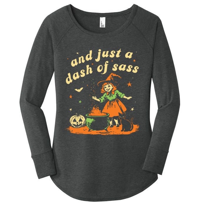 And Just A Dash Of Sass Baby Halloween Witch Women's Perfect Tri Tunic Long Sleeve Shirt