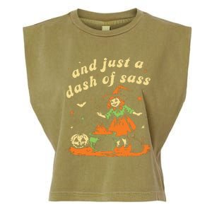 And Just A Dash Of Sass Baby Halloween Witch Garment-Dyed Women's Muscle Tee