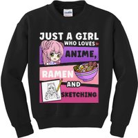 Anime Just a Who Loves Anime Ra and Sketching Kids Sweatshirt