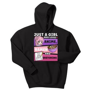 Anime Just a Who Loves Anime Ra and Sketching Kids Hoodie