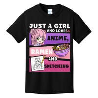 Anime Just a Who Loves Anime Ra and Sketching Kids T-Shirt