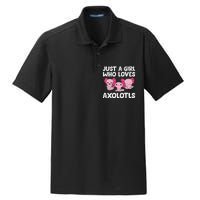 Axolotl  Just a  Who Loves Axolotls  Dry Zone Grid Polo