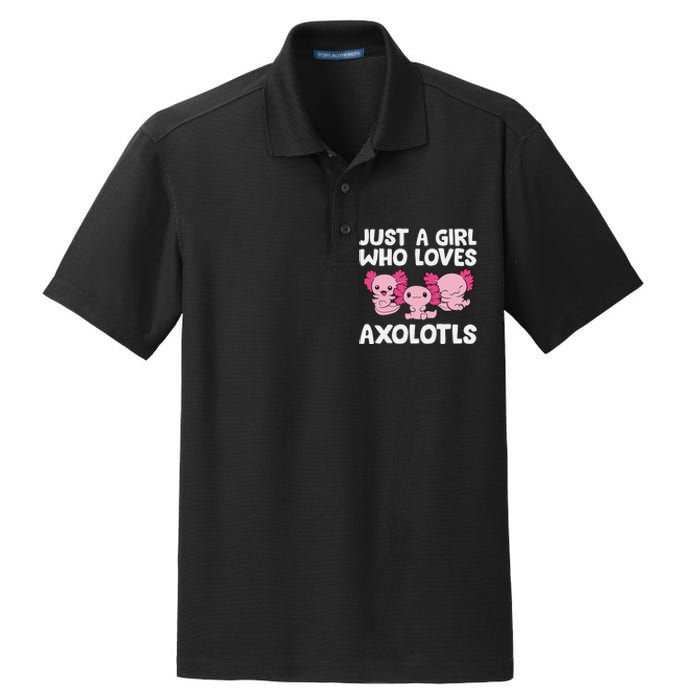 Axolotl  Just a  Who Loves Axolotls  Dry Zone Grid Polo