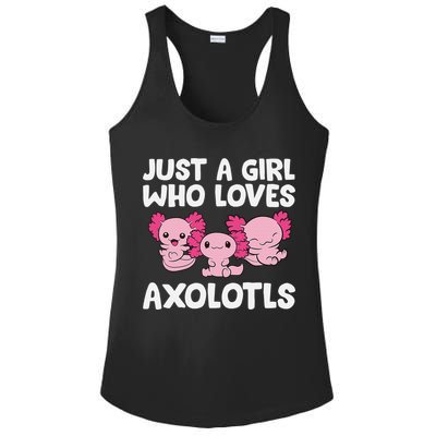 Axolotl  Just a  Who Loves Axolotls  Ladies PosiCharge Competitor Racerback Tank
