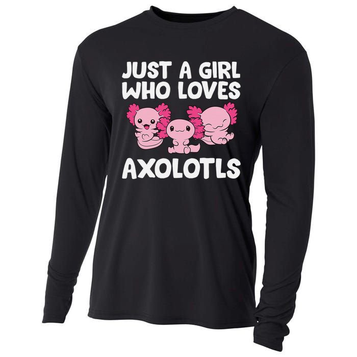 Axolotl  Just a  Who Loves Axolotls  Cooling Performance Long Sleeve Crew