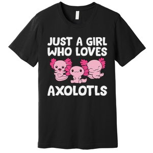 Axolotl  Just a  Who Loves Axolotls  Premium T-Shirt