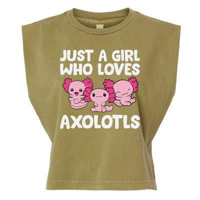 Axolotl  Just a  Who Loves Axolotls  Garment-Dyed Women's Muscle Tee