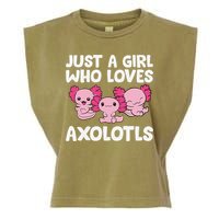 Axolotl  Just a  Who Loves Axolotls  Garment-Dyed Women's Muscle Tee