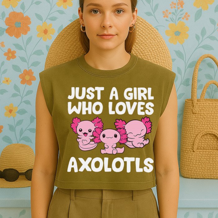 Axolotl  Just a  Who Loves Axolotls  Garment-Dyed Women's Muscle Tee