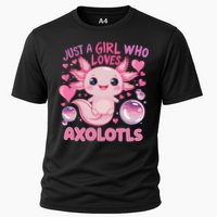 Axolotl Just A Girl Who Loves Axolotls Cooling Performance Crew T-Shirt