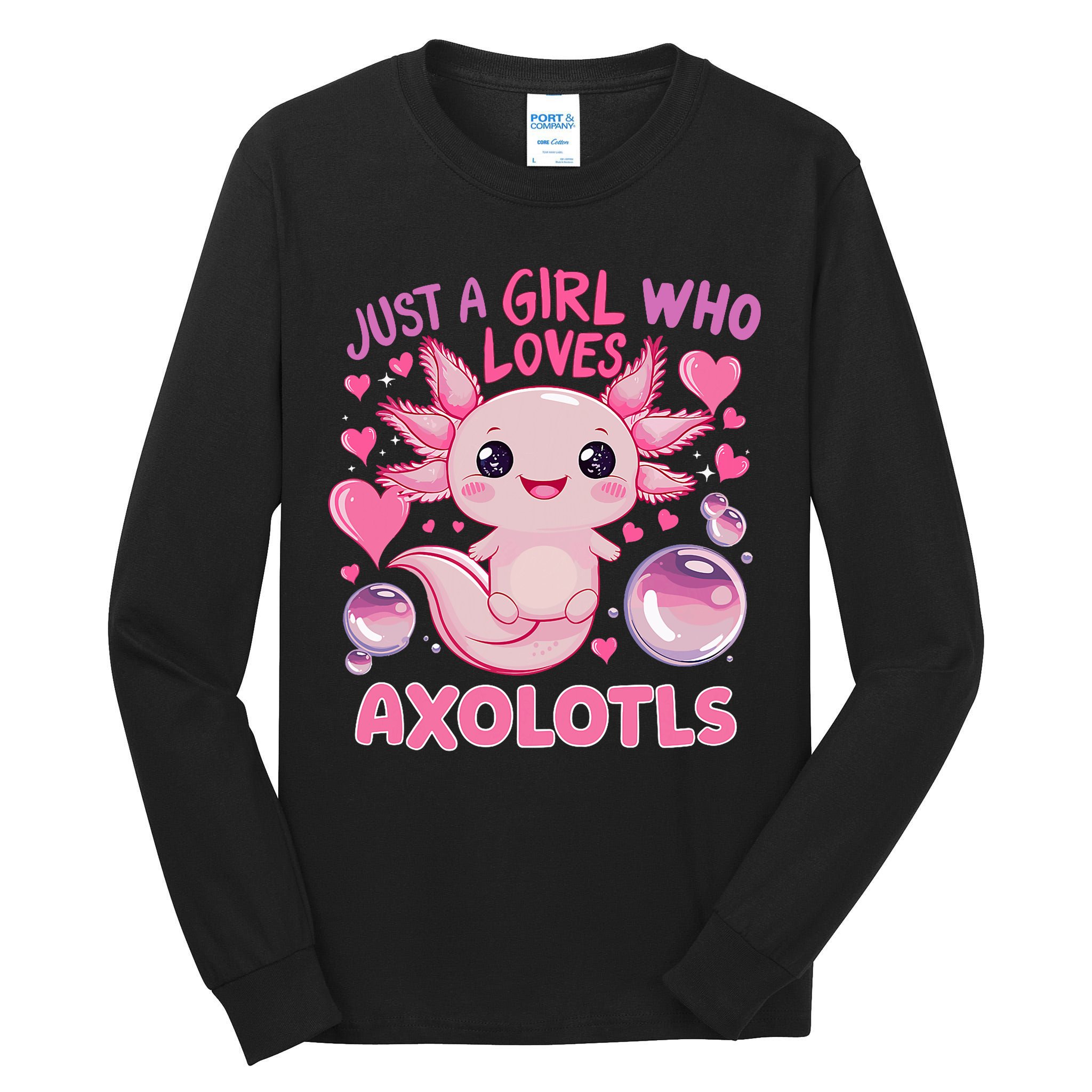 Axolotl Just A Girl Who Loves Axolotls Tall Long Sleeve T-Shirt