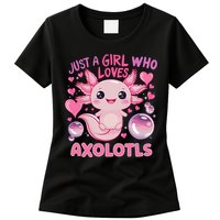 Axolotl Just A Girl Who Loves Axolotls Womens T-Shirt