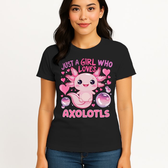 Axolotl Just A Girl Who Loves Axolotls Womens T-Shirt