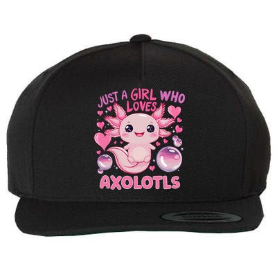 Axolotl Just A Girl Who Loves Axolotls Wool Snapback Cap