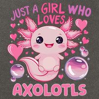 Axolotl Just A Girl Who Loves Axolotls Cotton Canvas Backpack