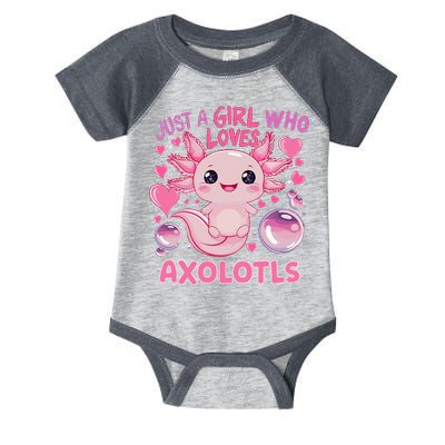 Axolotl Just A Girl Who Loves Axolotls Infant Baby Jersey Bodysuit