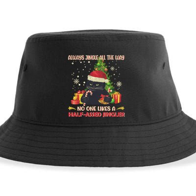 Always Jingle All The Way No One Likes Half Assed Jingle Gift Sustainable Bucket Hat