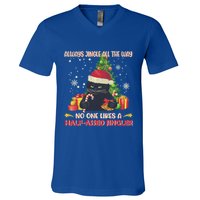 Always Jingle All The Way No One Likes Half Assed Jingle Gift V-Neck T-Shirt