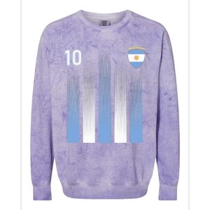 Argentinaian Jersey Argentina Soccer Jersey 10 Football Fan Colorblast Crewneck Sweatshirt