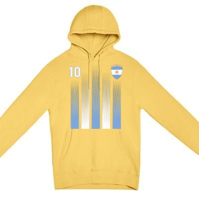 Argentinaian Jersey Argentina Soccer Jersey 10 Football Fan Premium Pullover Hoodie