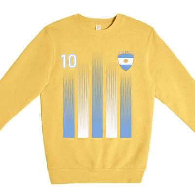 Argentinaian Jersey Argentina Soccer Jersey 10 Football Fan Premium Crewneck Sweatshirt