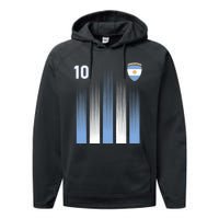 Argentinaian Jersey Argentina Soccer Jersey 10 Football Fan Performance Fleece Hoodie