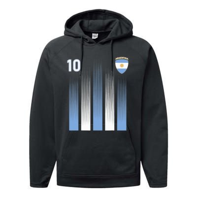 Argentinaian Jersey Argentina Soccer Jersey 10 Football Fan Performance Fleece Hoodie