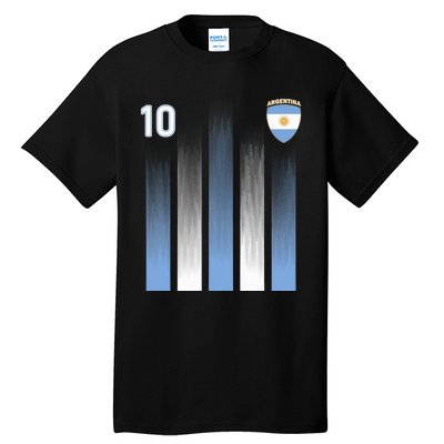 Argentinaian Jersey Argentina Soccer Jersey 10 Football Fan Tall T-Shirt