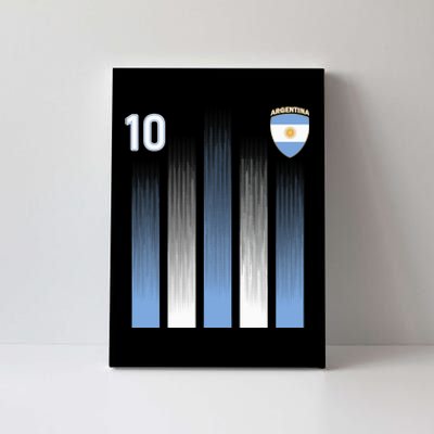 Argentinaian Jersey Argentina Soccer Jersey 10 Football Fan Canvas