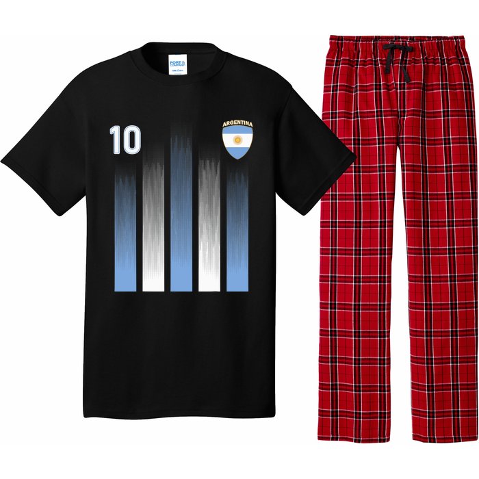 Argentinaian Jersey Argentina Soccer Jersey 10 Football Fan Pajama Set