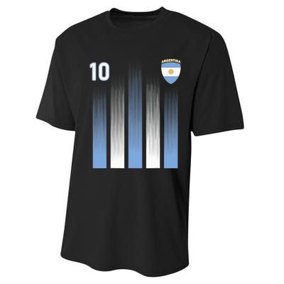 Argentinaian Jersey Argentina Soccer Jersey 10 Football Fan Performance Sprint T-Shirt