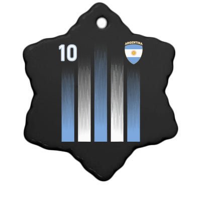 Argentinaian Jersey Argentina Soccer Jersey 10 Football Fan Ceramic Star Ornament