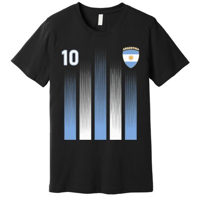 Argentinaian Jersey Argentina Soccer Jersey 10 Football Fan Premium T-Shirt